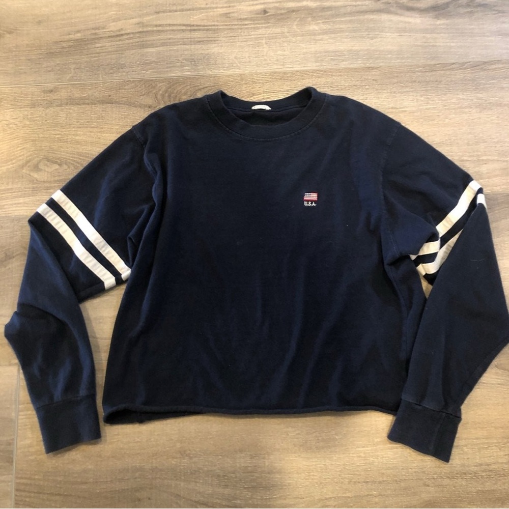 J Galt Navy Blue Crewneck Long Sleeve